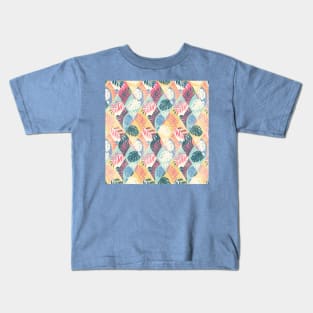Rainbow Tropical Diamonds Kids T-Shirt